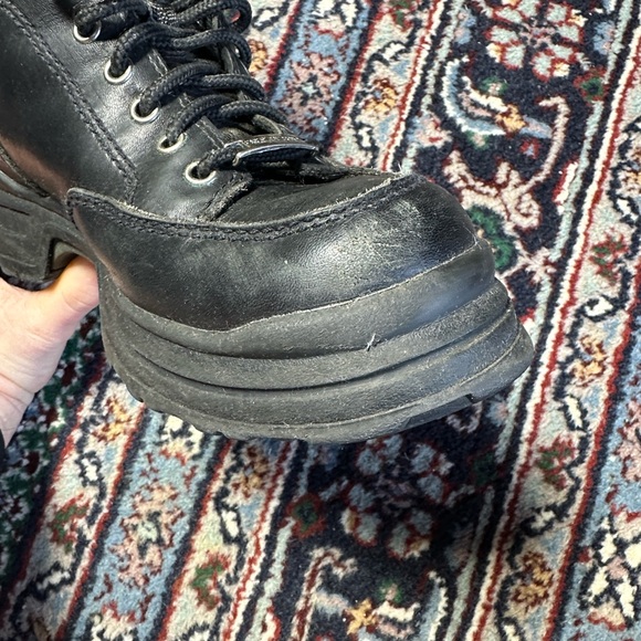 Harley-Davidson Black Leather Riding Boots | Lace-Up Motorcycle Women 10 - Picture 9 of 13